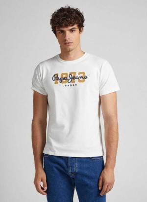 Pepe Jeans 1973 Logo T-shirt T-shirt Herr Vita | 059278AED