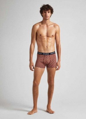 Pepe Jeans 2-pack Mixed Boxers Underkläder Herr Vinröda Röda | 819324YIM