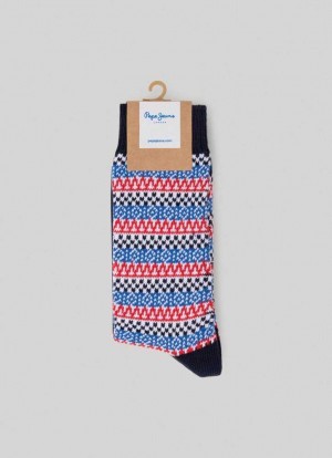 Pepe Jeans 2-pack Mixed Crew Socks Underkläder Herr Marinblå | 867394CTY