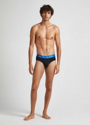 Pepe Jeans 2pack Stretchy Bomull Briefs Underkläder Herr Svarta | 984723RZA