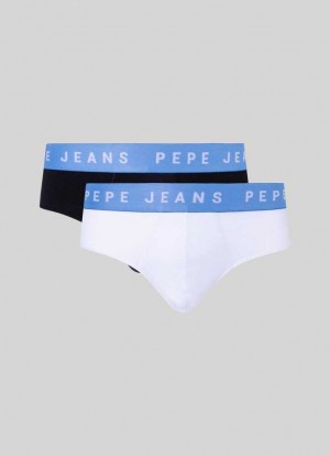 Pepe Jeans 2pack Stretchy Bomull Briefs Underkläder Herr Vita | 457168WVN
