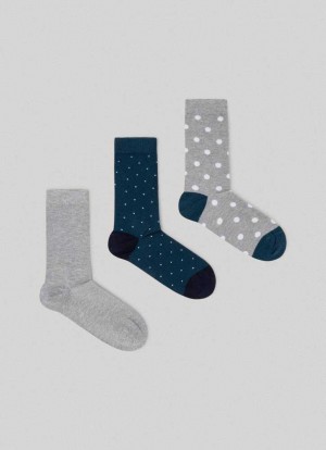 Pepe Jeans 3-pack Mixed Crew Socks Underkläder Dam Grå | 425103EKR