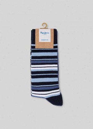 Pepe Jeans 3-pack Mixed Crew Socks Underkläder Herr Blå | 704629JBI