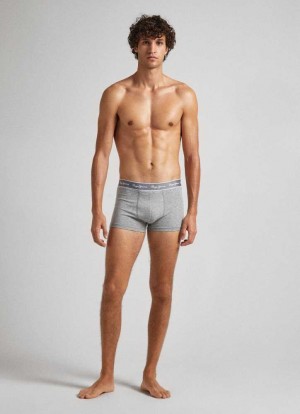 Pepe Jeans 3pack Stretchy Bomull Boxers Underkläder Herr Grå | 534201APR