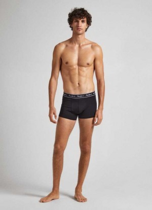 Pepe Jeans 3pack Stretchy Bomull Boxers Underkläder Herr Svarta | 029374LPT