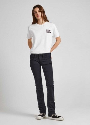 Pepe Jeans 5 Pocket Hetero Fit Trousers Långbyxor Dam Svarta | 537048NLP