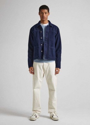 Pepe Jeans Adams Relaxed Fit Mid-rise Jeans Denim Herr Blå | 098541DWV
