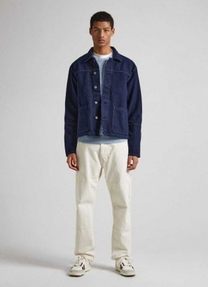 Pepe Jeans Adams Relaxed Fit Mid-rise Jeans Trends Herr Blå | 071938FNQ