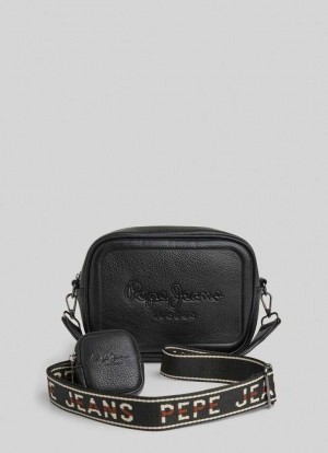 Pepe Jeans Adjustable Handle Camera Bag Väskor & Ryggsäck Dam Svarta | 310247GXA