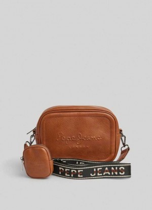 Pepe Jeans Adjustable Handle Camera Bag Väskor & Ryggsäck Dam Bruna | 760584KPF