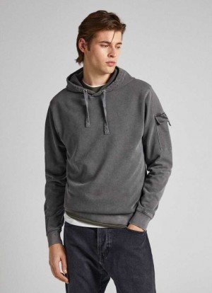 Pepe Jeans Adjustable Hoodie Hoodie Herr Olivgröna Gröna | 537869MKF