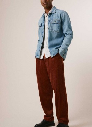 Pepe Jeans Alban Loose Fit Corduroy Trousers Långbyxor Herr Orange | 725461AYC