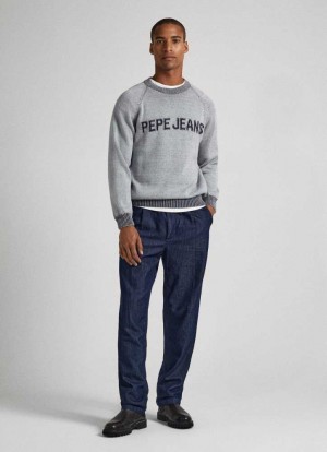 Pepe Jeans Alban Loose Fit Drop-rise Jeans Denim Herr Blå | 621359OQN