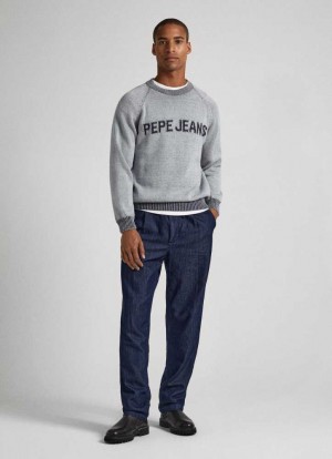 Pepe Jeans Alban Loose Fit Drop-rise Jeans Loose Herr Blå | 281497NEI