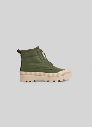 Pepe Jeans Ankle Boots With Zip Fastsättning Stövlar Dam Gröna | 175402JAZ