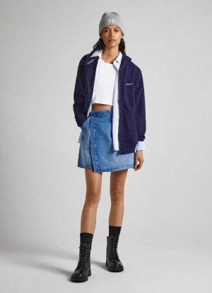 Pepe Jeans Asymmetrical Denim Skirt Denim Dam Blå | 279160KUP