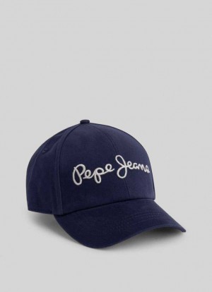 Pepe Jeans Basic Cap With Embroidered Logo Kepsar Dam Blå | 415038TDW