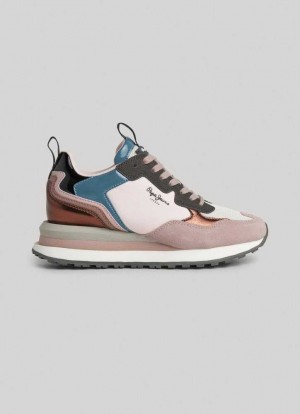 Pepe Jeans Blur Star Combined Trainers Träningsskor Dam Rosa | 681247KPB