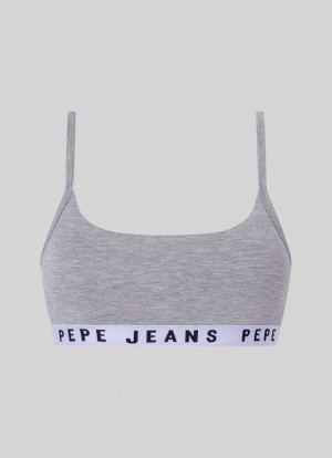 Pepe Jeans Bomull Sports Bra Underkläder Dam Grå | 609143SGI