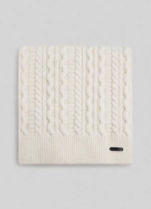 Pepe Jeans Braided Cable Knit Scarf Halsduk Dam Vita | 492763HTR
