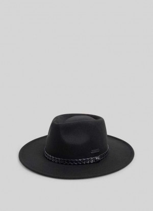 Pepe Jeans Breda-brimmed Felt Hat Kepsar Dam Svarta | 623419XNZ