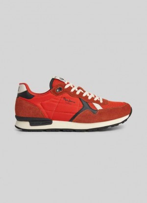 Pepe Jeans Brit Heritage Löpar Shoes Träningsskor Herr Orange | 612935YTL