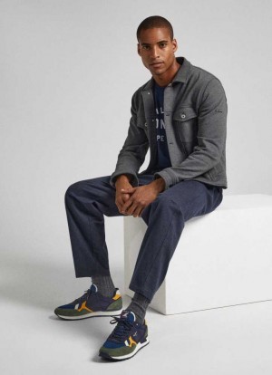 Pepe Jeans Brit Heritage Löpar Shoes Träningsskor Herr Marinblå | 013896PKA