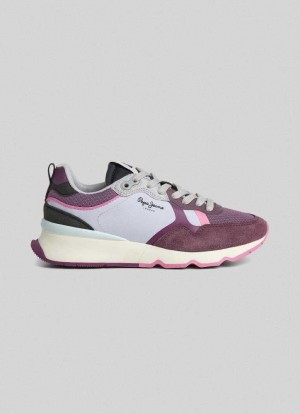 Pepe Jeans Brit Pro Young Löpar Shoes Träningsskor Dam Lila | 416738FTI