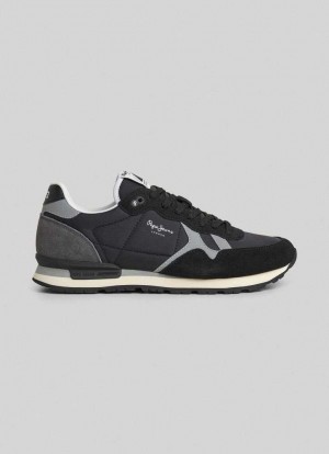 Pepe Jeans Brit Reflect Löpar Shoes Träningsskor Herr Svarta | 517082GNT