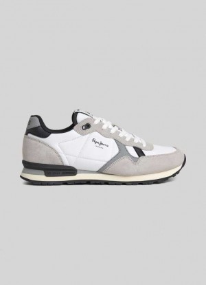 Pepe Jeans Brit Reflect Löpar Shoes Träningsskor Herr Vita | 853129BDP