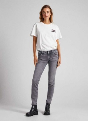 Pepe Jeans Brooke Regular Fit Mid-rise Jeans Slim Jeans Dam Blå | 354921USA