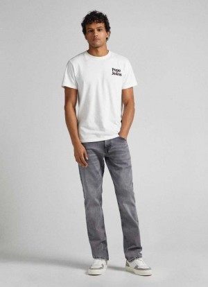 Pepe Jeans Cash Regular Fit Mid-rise Jeans Denim Herr Blå | 132760GBK