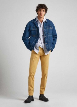Pepe Jeans Charly Slim Chino Trousers Långbyxor Herr Gula | 130524FPW