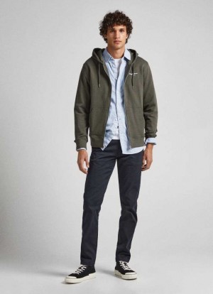 Pepe Jeans Charly Slim Chino Trousers Långbyxor Herr Svarta | 074562AWS