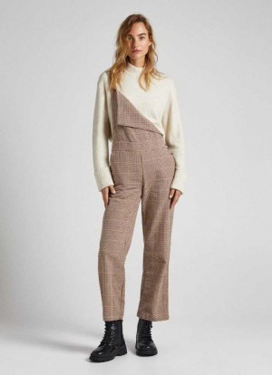 Pepe Jeans Checked Dungarees Jumpsuit Dam Olika Färger | 140237LFR