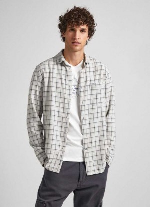 Pepe Jeans Checked Melange Shirt Skjorta Herr Grå | 520179SUA