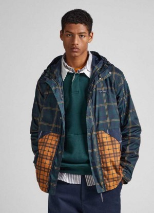Pepe Jeans Checked Vattentäta Anorak Jacka Herr Olika Färger | 246971BNW
