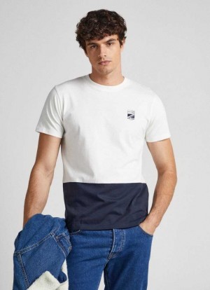 Pepe Jeans Colour Block T-shirt T-shirt Herr Vita | 156370UIE
