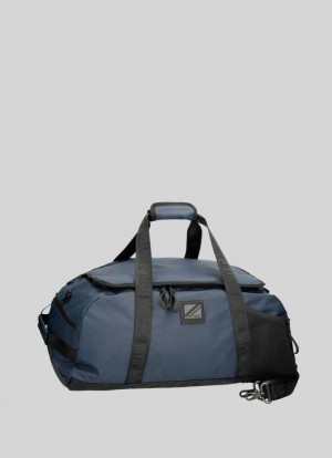 Pepe Jeans Combined Fabric Travel Bag Väskor & Ryggsäck Herr Blå | 827596MXZ