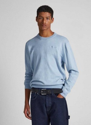 Pepe Jeans Crew Neck Knit Jumpers Herr Blå | 682310KWA