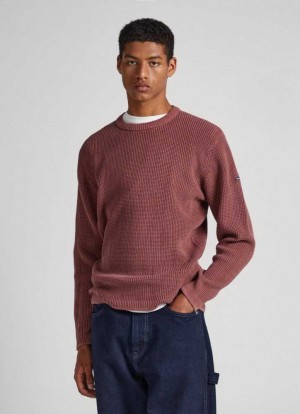 Pepe Jeans Crew Neck Sweatshirt Jumpers Herr Röda | 134576BAL