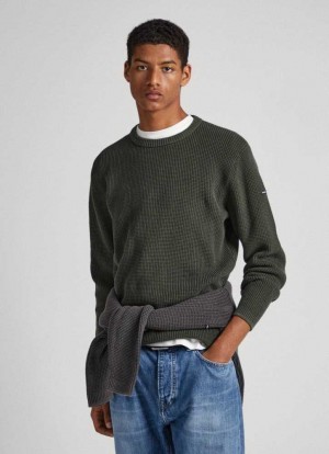 Pepe Jeans Crew Neck Sweatshirt Jumpers Herr Olivgröna Gröna | 678253QYG