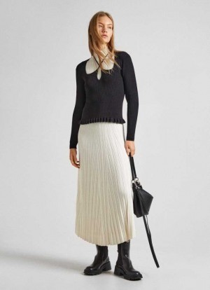 Pepe Jeans Cropped Knit Top Jumpers Dam Svarta | 127364EQZ