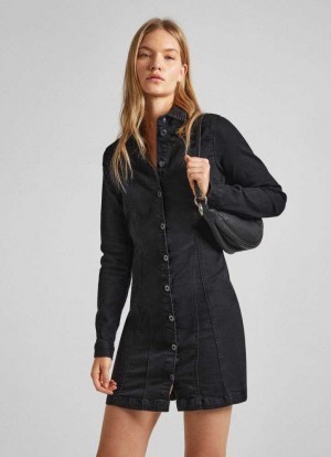 Pepe Jeans Denim Korta Klänning Denim Dam Blå | 193246PWH