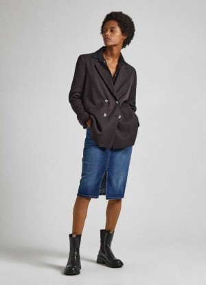 Pepe Jeans Denim Midi Skirt Denim Dam Blå | 052398QST