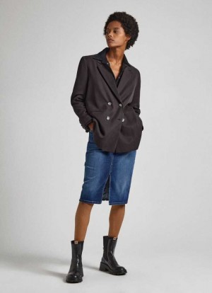 Pepe Jeans Denim Midi Skirt Kjolar Dam Blå | 987214TPU