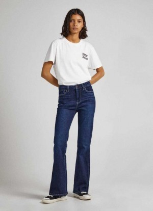 Pepe Jeans Dion Flare Fit High-rise Midja Jeans Denim Dam Blå | 275369VMC