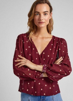 Pepe Jeans Dot Print Blouse Blus Dam Olika Färger | 713826BYK