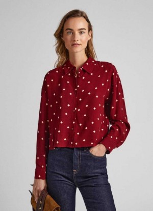Pepe Jeans Dot Print Shirt Skjorta Dam Olika Färger | 406135DHE