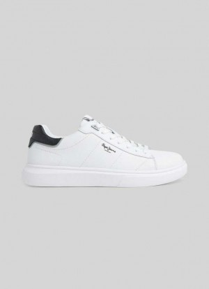 Pepe Jeans Eaton Basic Trainers Träningsskor Herr Vita | 521804KXH
